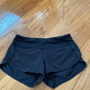 Black Lululemon Speed Up Shorts